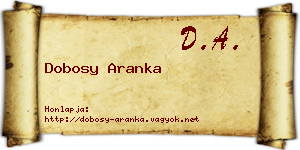 Dobosy Aranka névjegykártya